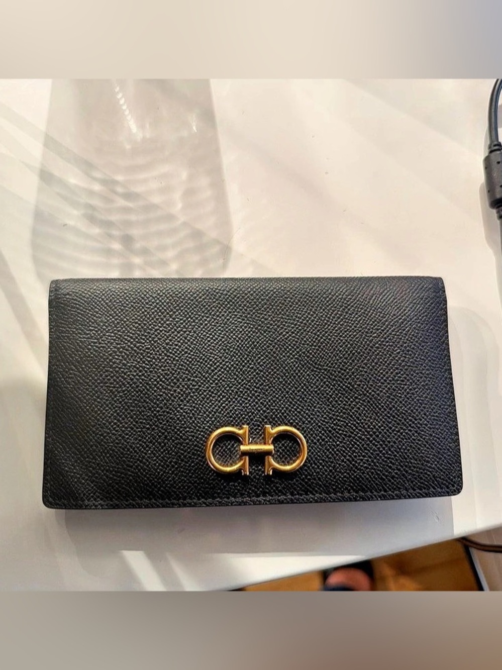 Salvatore Ferragamo Gancini Wallet Black